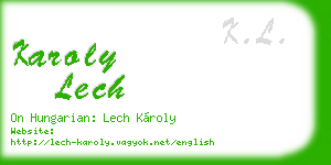 karoly lech business card